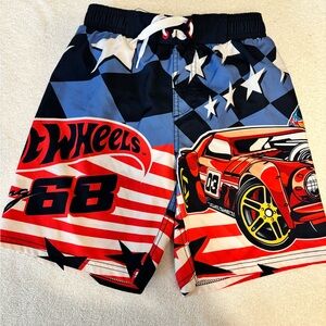 Hot Wheels Kids Swim Trunks - Red, Blue, Black